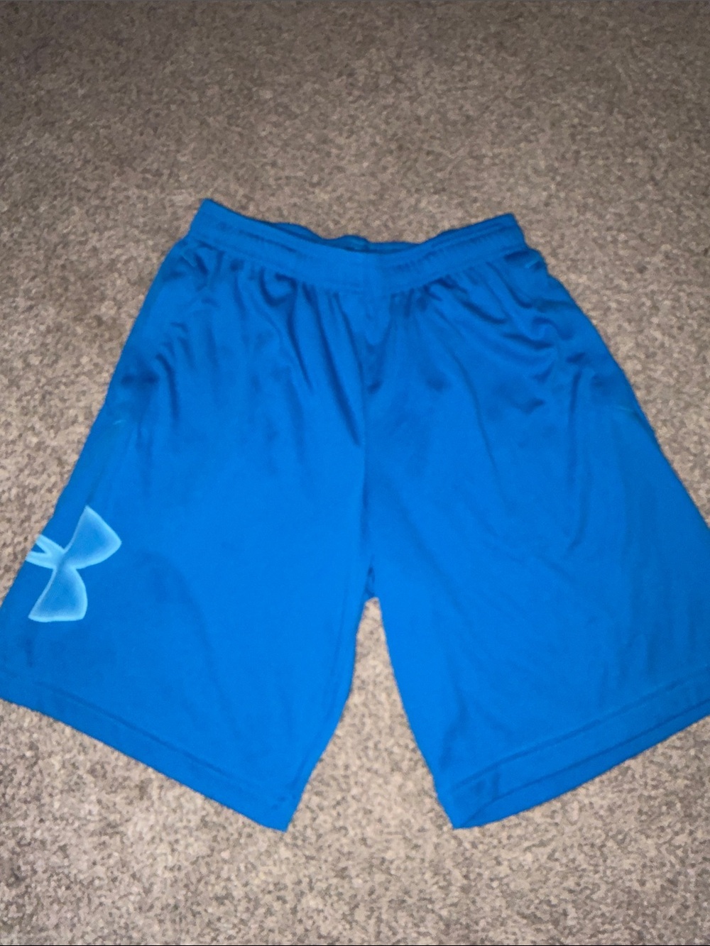 Under Armour Men’s Bright Blue Athletic Shorts with Logo